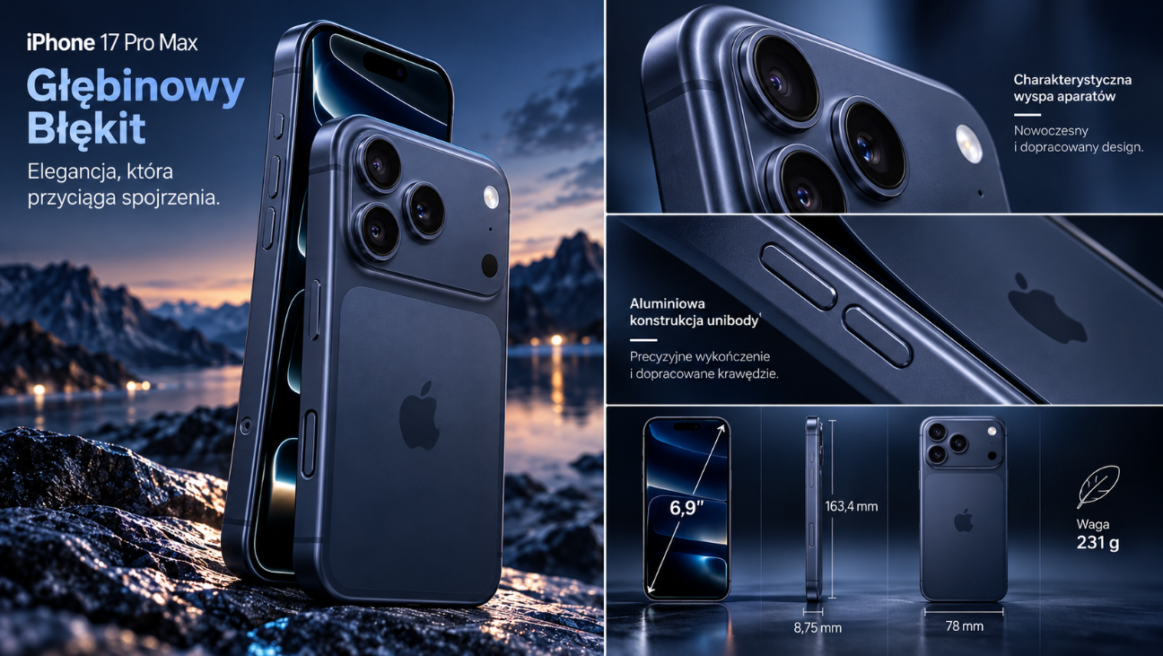 Apple iPhone 17 Pro Max – Głębinowy Błękit